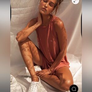 LuLus Sleeveless t-shirt midi Dress- “Lush”